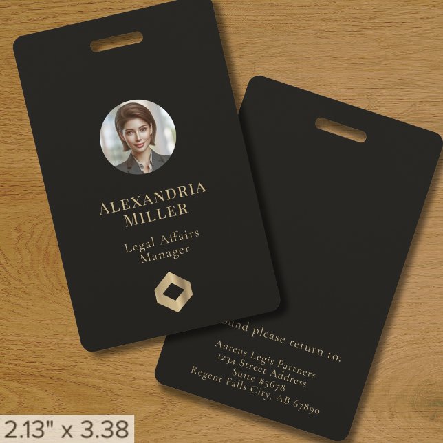 Staff Photo ID Elegant ID Badge (Creator Uploaded)