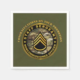 Staff Sergeant Promotion SSG Napkin