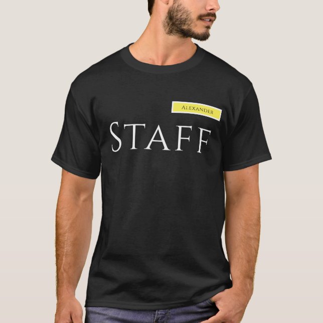 Staff Shirt Monogrammed name tag (Front)