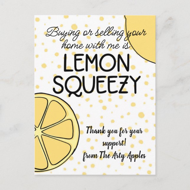 staff thank you gift real estate agent referral postcard (Front)