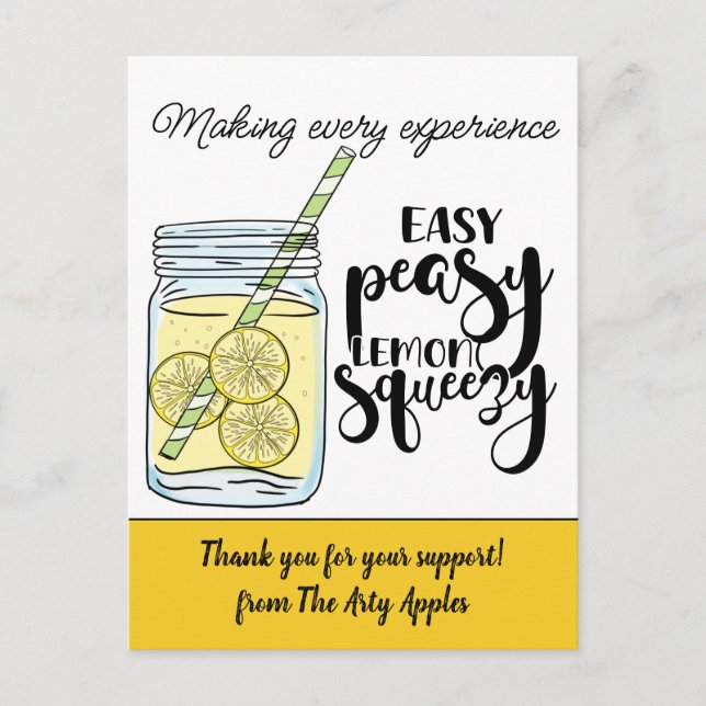 staff thank you gift volunteer referral customer  postcard (Front)