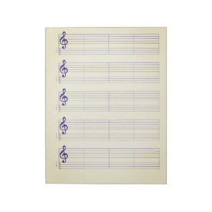 Staff & Ukulele Tab Paper – Printable Template Notepad