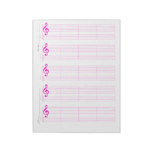 Staff & Ukulele Tab Paper – Printable Template Notepad