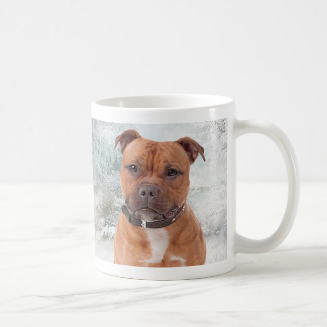 Staffie Christmas Mug (Right)