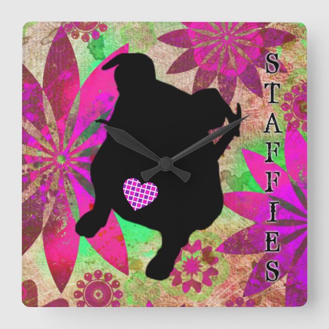 Staffie Clock (Front)