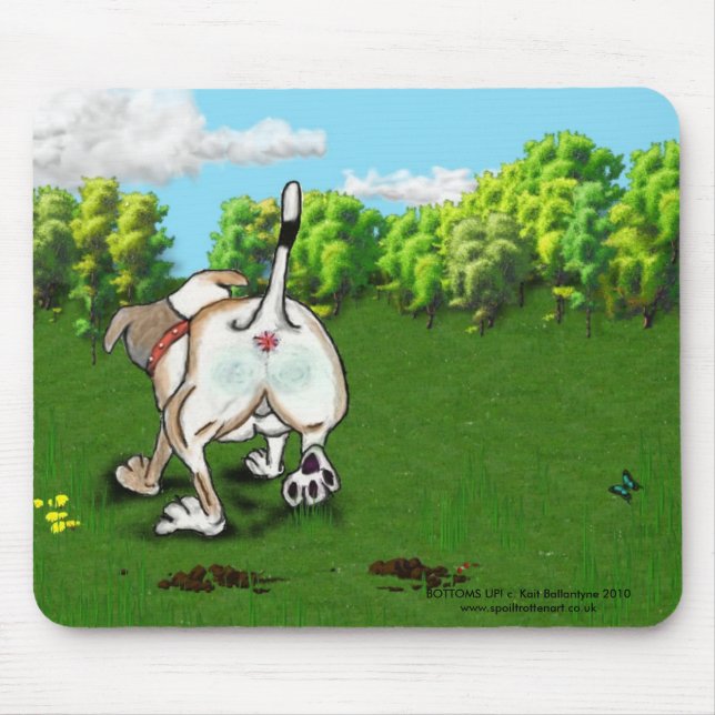 STAFFIE SMILES - Bottoms up! Mouse mat (Front)