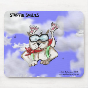 STAFFIE SMILES - sky diver - mouse mat