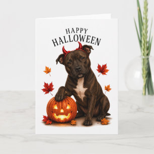 Staffie Staffordshire Devil Dog Card