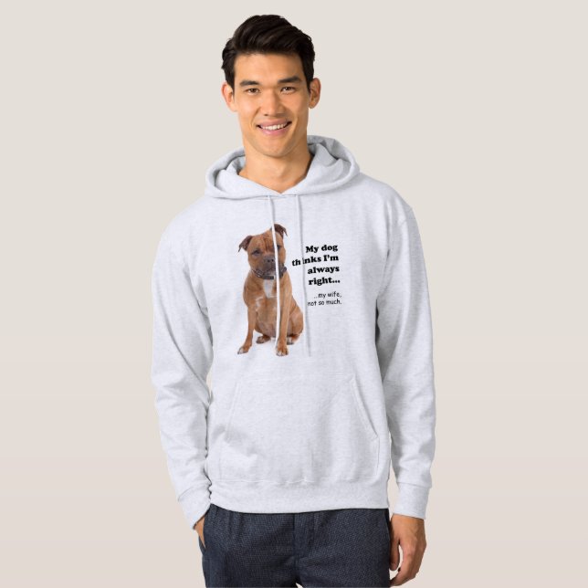 Staffie v Wife Hoodie (Front Full)