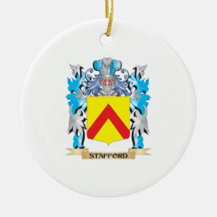 Stafford Coat of Arms - Family Crest Ceramic Tree Decoration
