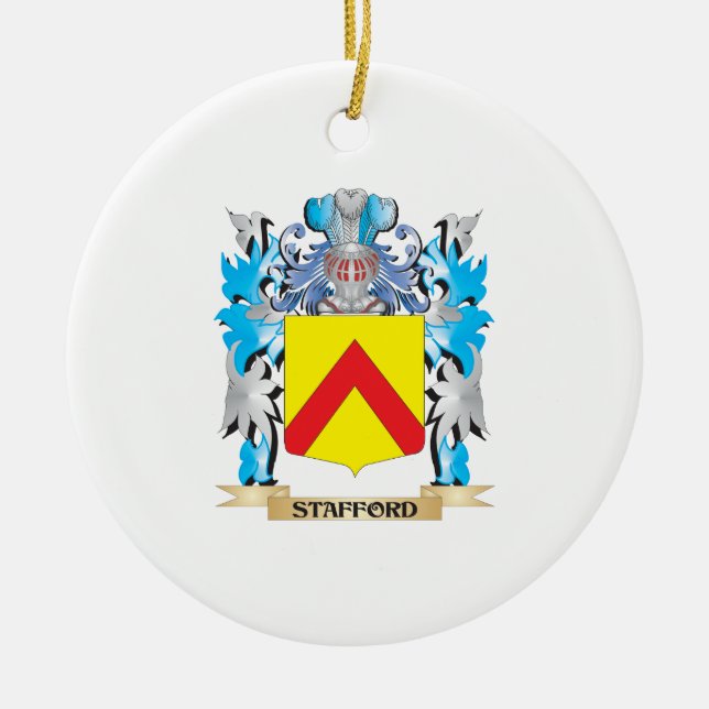 Stafford Coat of Arms - Family Crest Ceramic Tree Decoration (Front)