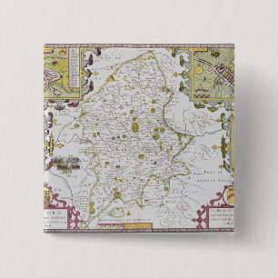 Stafford County and Town, engraved by Jodocus 15 Cm Square Badge