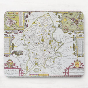 Stafford County and Town, engraved by Jodocus Mouse Mat