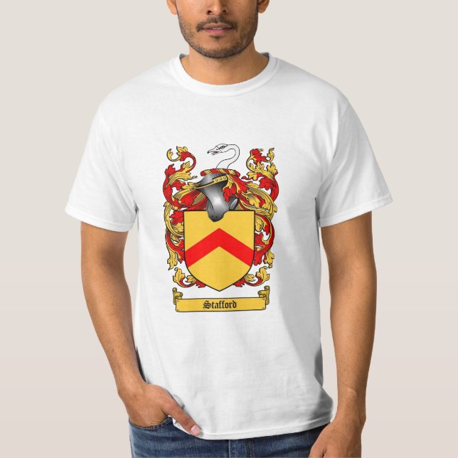 Stafford Family Crest - Stafford Coat of Arms T-Shirt (Front)