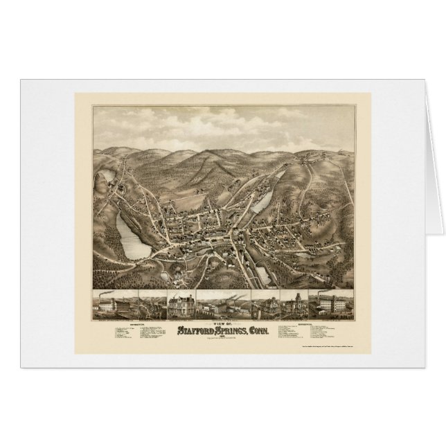 Stafford Springs, CT Panoramic Map - 1878 (Front Horizontal)