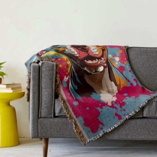 Staffordshire Birthday Fun  Throw Blanket (Creator Uploaded)