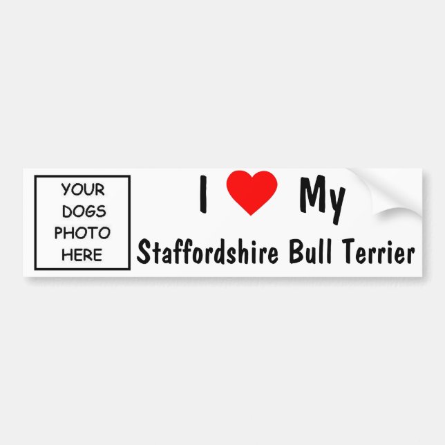 Staffordshire Bull Terrier Bumper Sticker (Front)