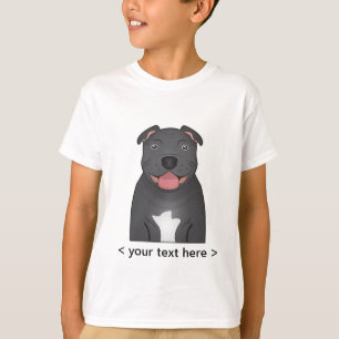 Staffordshire Bull Terrier Cartoon Personalized T-Shirt