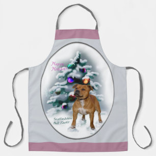 Staffordshire Bull Terrier Christmas Apron