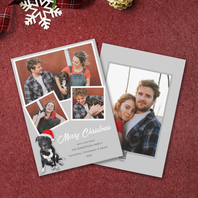 Staffordshire Bull Terrier Christmas Custom Photo Holiday Card (Creator Uploaded)