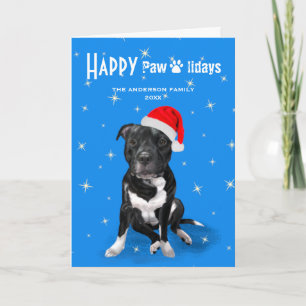 Staffordshire Bull Terrier Christmas Staffy Lovers Holiday Card