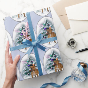 Staffordshire Bull Terrier Christmas Wrapping Paper