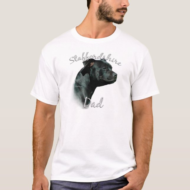 Staffordshire Bull Terrier Dad 2 T-Shirt (Front)