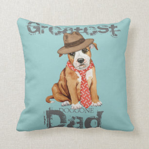 Staffordshire Bull Terrier Dad Cushion