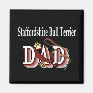 staffordshire bull terrier dad Magnet