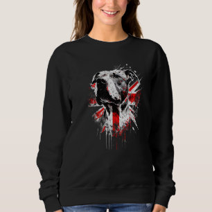 Staffordshire Bull Terrier Dog Pitbull UK flag Sta Sweatshirt