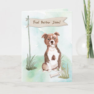 Staffordshire Bull Terrier Feel Better with Dog Card