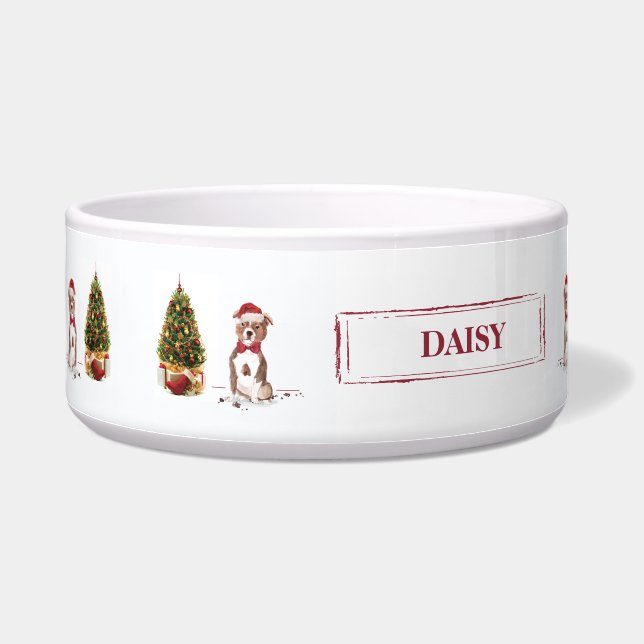 Staffordshire Bull Terrier Funny Christmas Dog (Left)