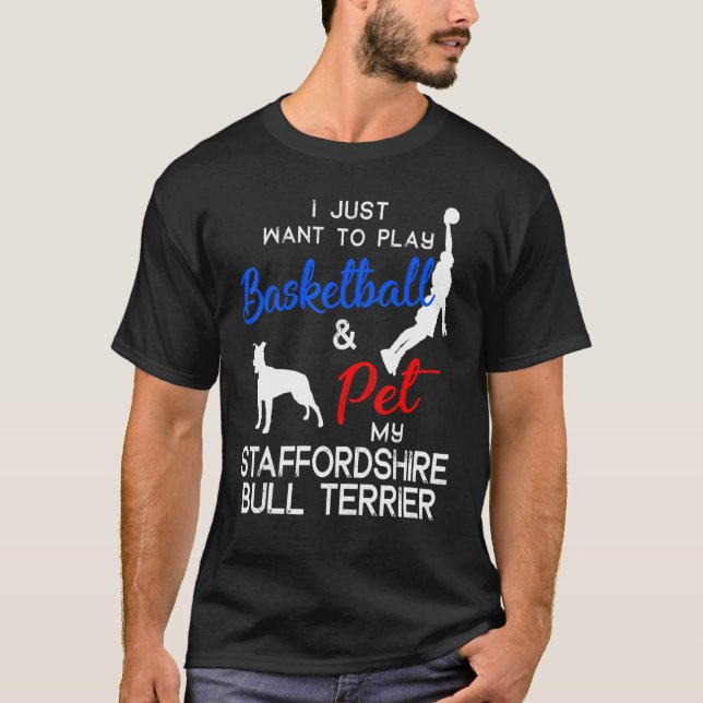 Staffordshire Bull Terrier Funny Dog  Birthday T-Shirt (Front)