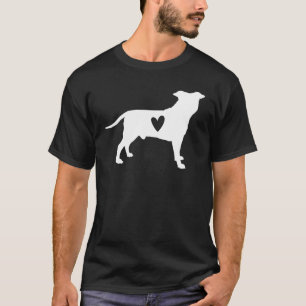 Staffordshire Bull Terrier Heart Funny Pet Dog Lov T-Shirt