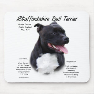 Staffordshire Bull Terrier History Design Mouse Mat
