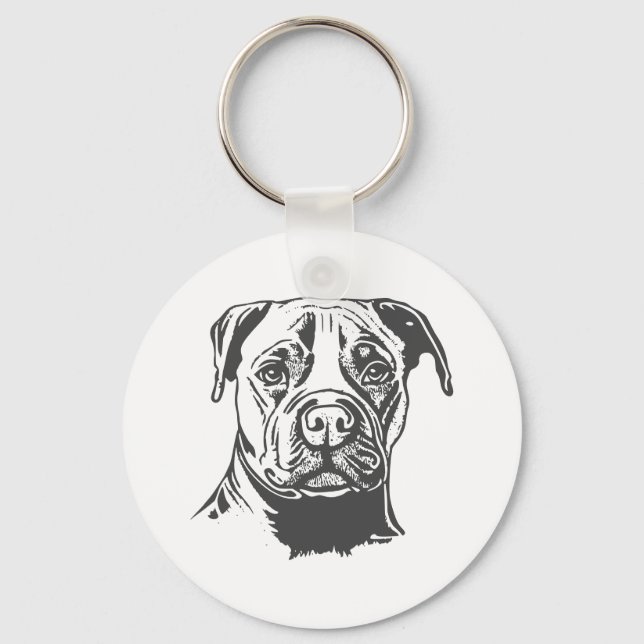 Staffordshire Bull Terrier Key Ring (Front)