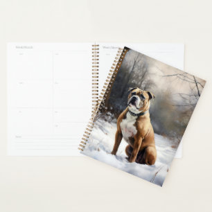 Staffordshire Bull Terrier Let It Snow Christmas Planner