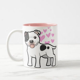 Staffordshire Bull Terrier Love Two-Tone Coffee Mug