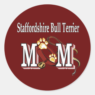 Staffordshire Bull Terrier MOM Gifts Classic Round Sticker