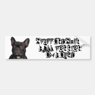 Staffordshire Bull Terrier on Board Bumper Sticker