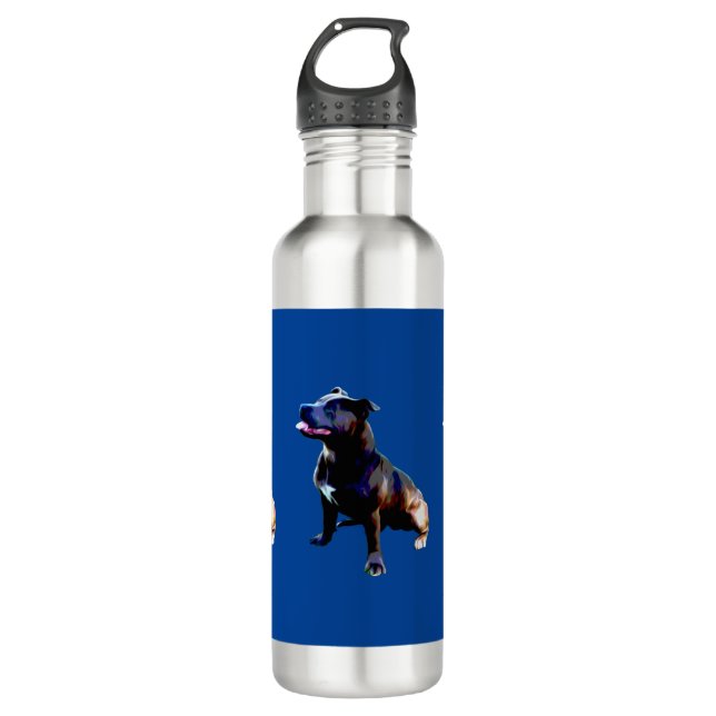 Staffordshire Bull Terrier Painted,  710 Ml Water Bottle (Front)