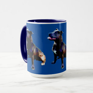 Staffordshire Bull Terrier Painted,  Coffee Mug