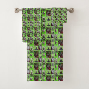 Staffordshire Bull Terrier Photo Collage, Bath Towel Set