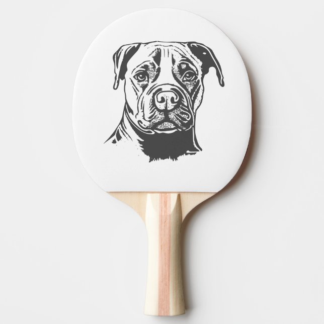 Staffordshire Bull Terrier Ping Pong Paddle (Front)