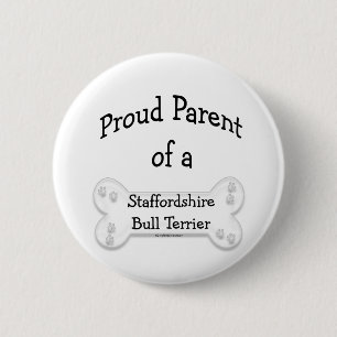 Staffordshire Bull Terrier Proud P... - Button