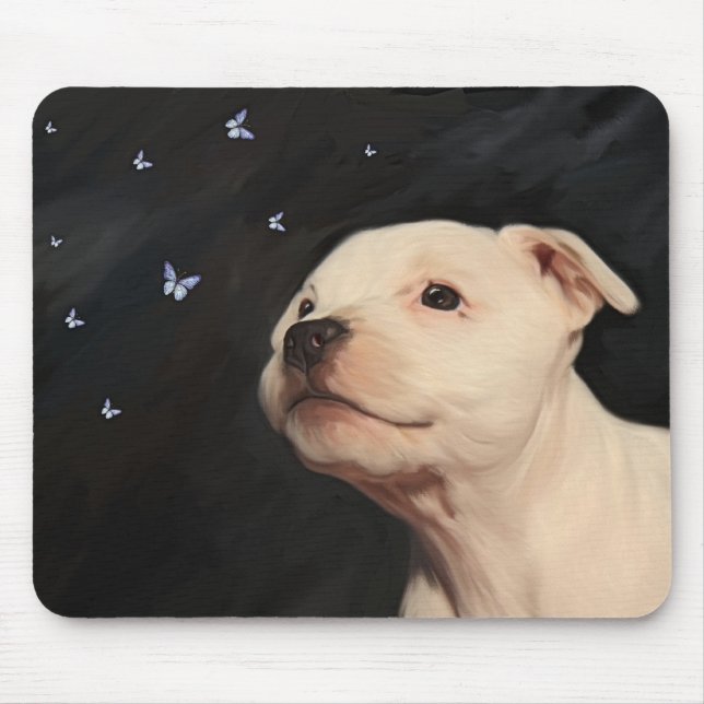 Staffordshire Bull Terrier Puppy Mouse Mat (Front)