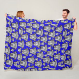 Staffordshire Bull Terrier Puppy Pattern, Large Fleece Blanket