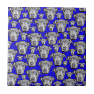 Staffordshire Bull Terrier Puppy Pattern, Tile
