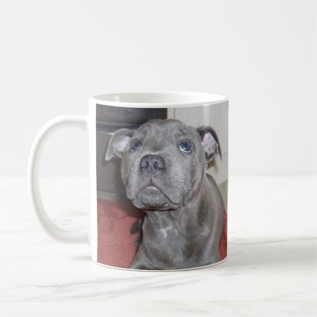 Staffordshire Bull Terrier Puppy Sooky Face, Coffee Mug (Left)