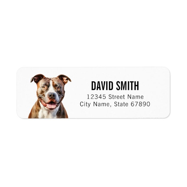 Staffordshire Bull Terrier Return Address Labels (Front)